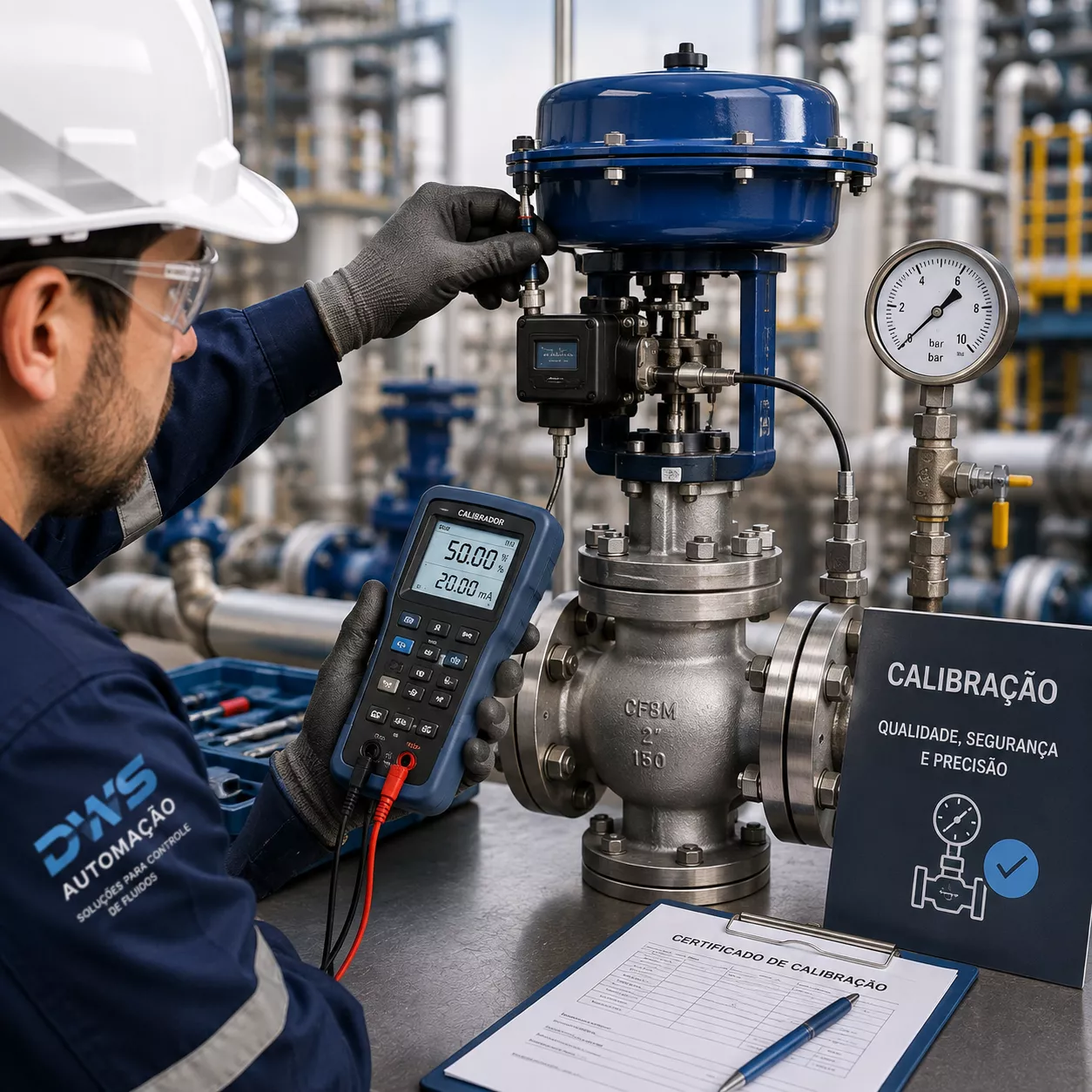 Calibração de Válvulas Industriais